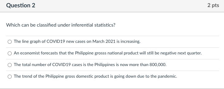 what level of measurement can this be classified? O interval O ordinal