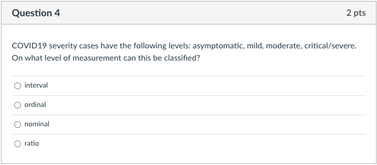 O IQ score O Likert scale O temperature in Kelvin O socioeconomic