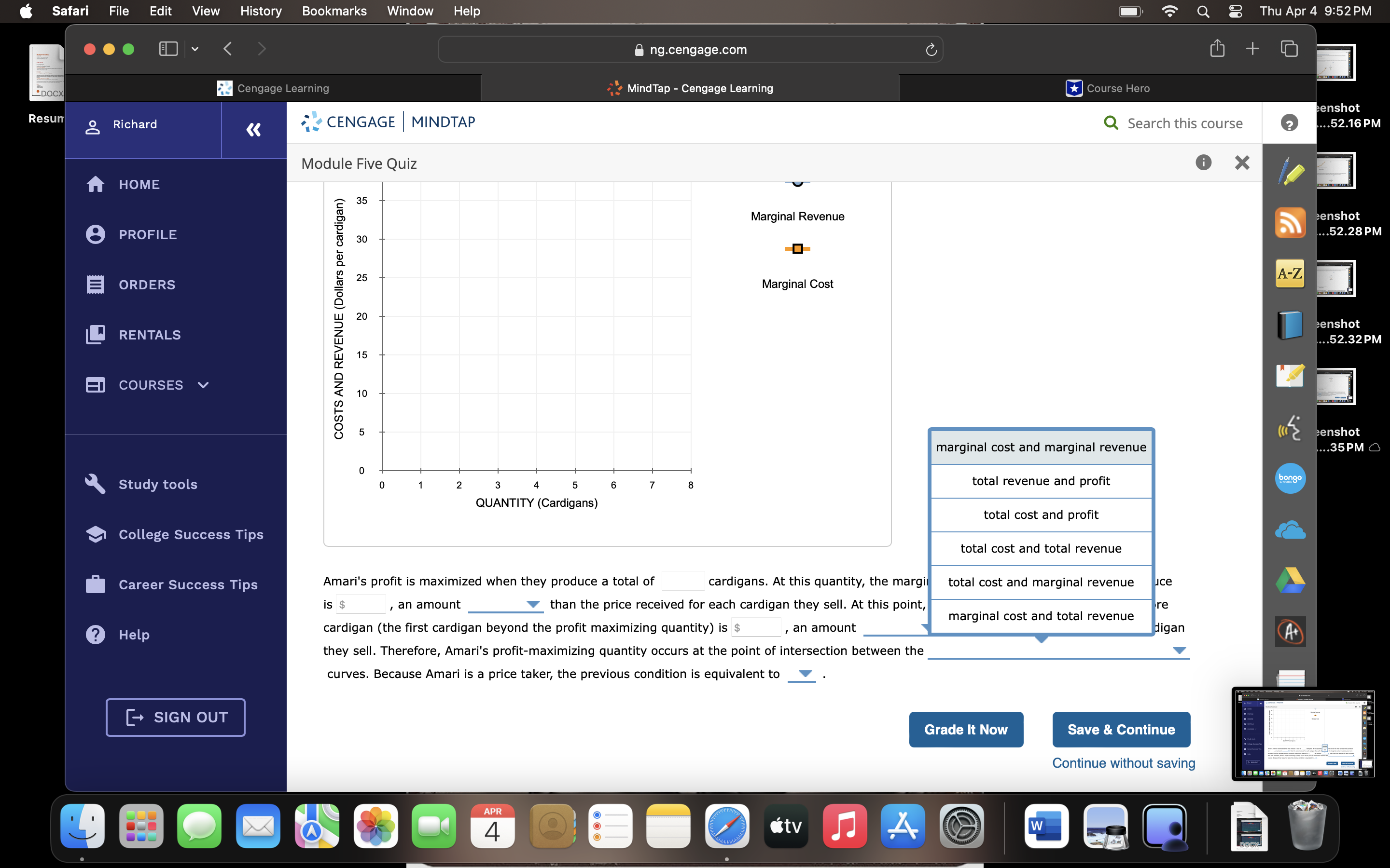 AND REVENUE (Dollars) @& Safari File Edit View History Bookmarks Window Help