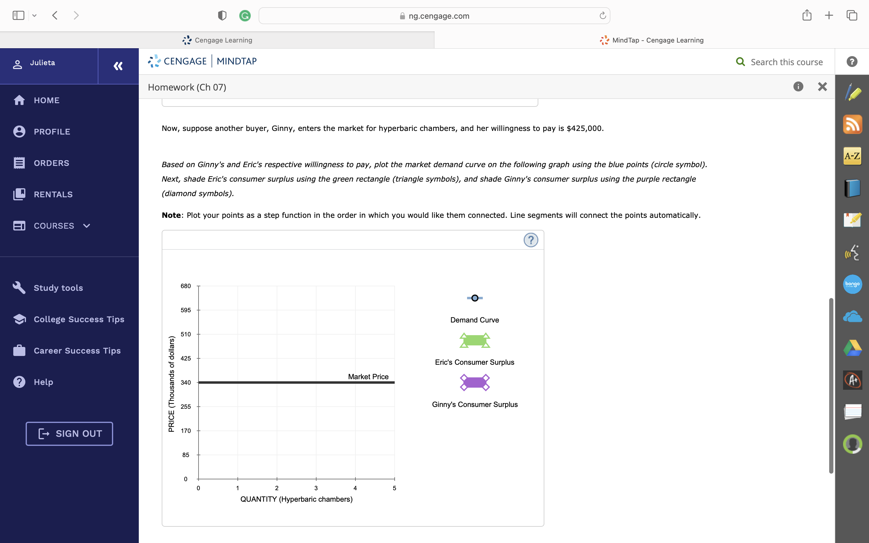 Cengage Learning ? Julieta G ng.cengage.com C + Cengage Learning MindTap -