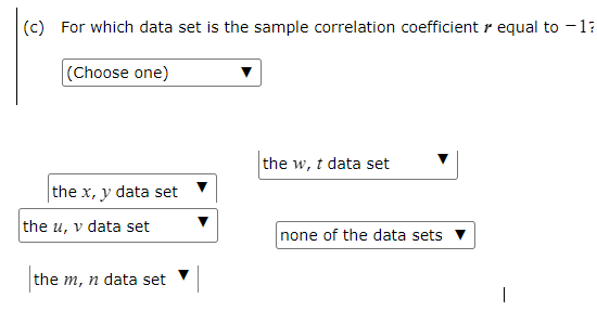 w, t data set the x, y data set the u, v