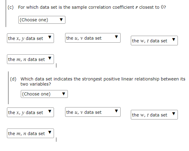 set the w, t data set the m, n data setBelow are