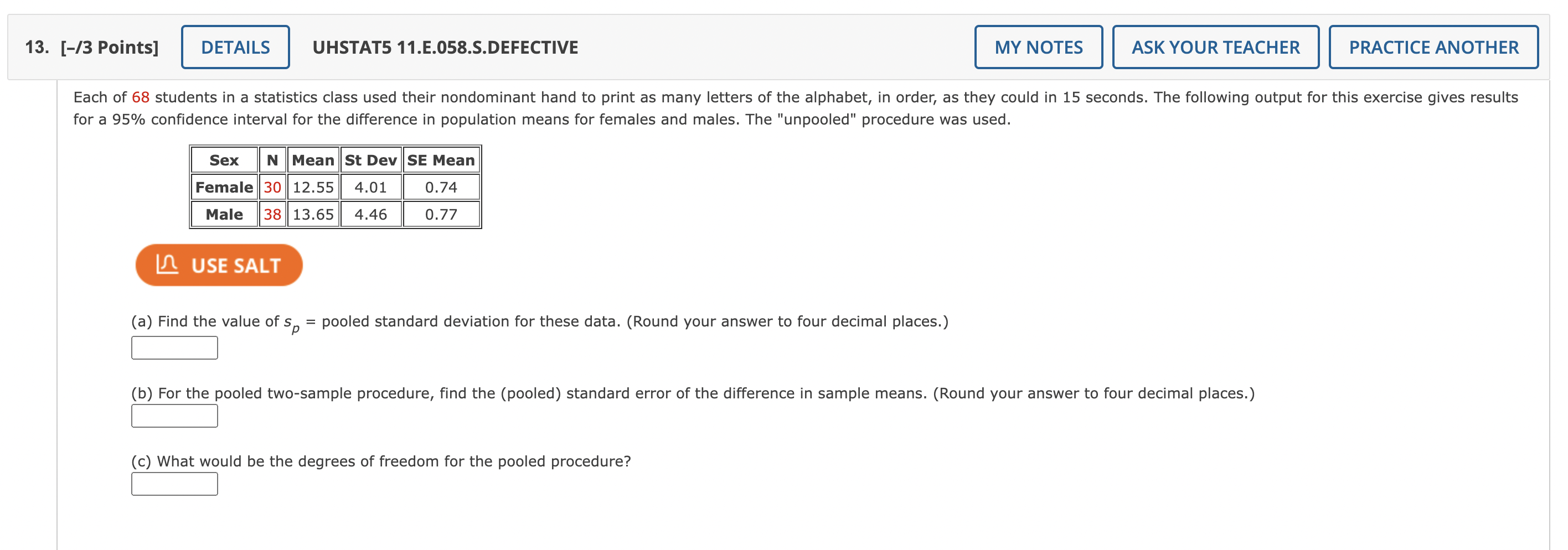 difference between the sample and population means over all random samples of