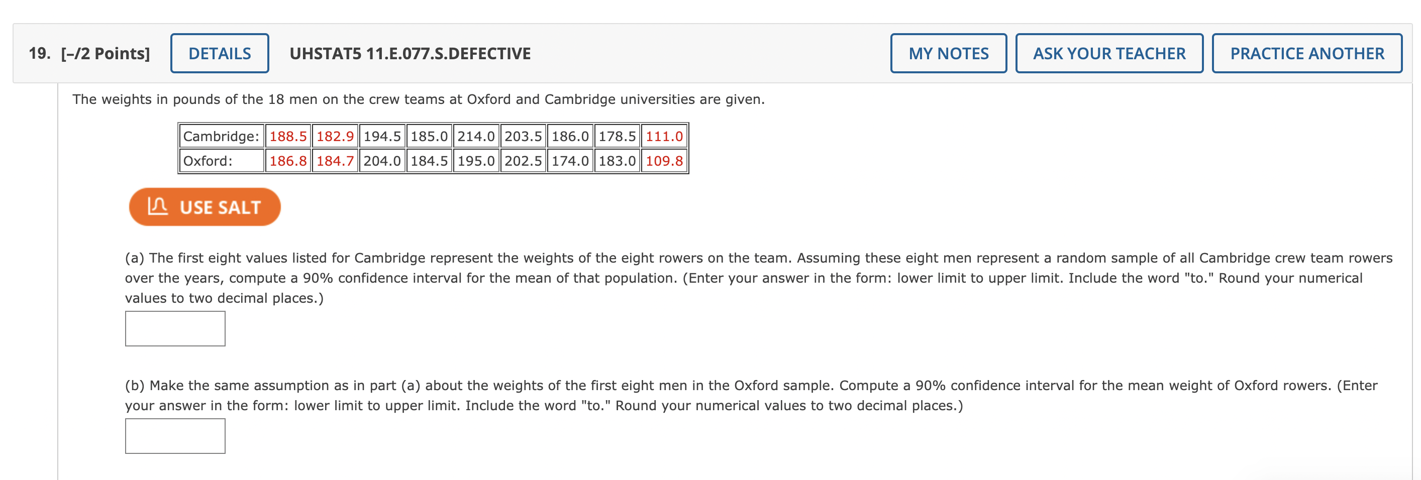 0 This is the maximum difference between the sample and population means