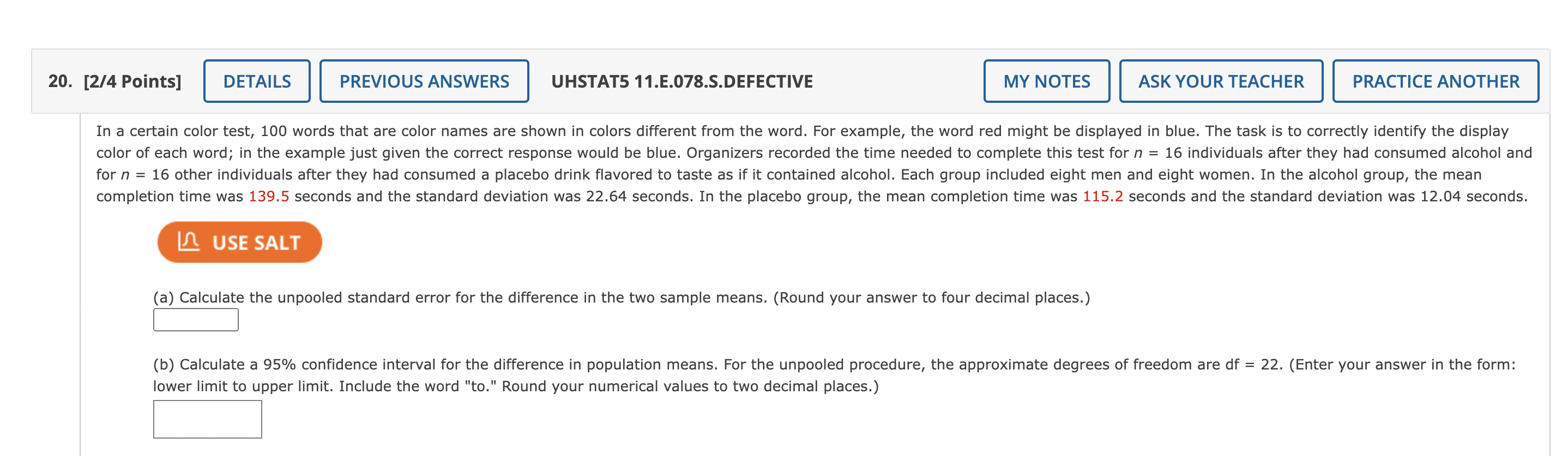 over all random samples that can be selected from this sample. V