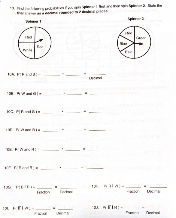 2 Y then 2 Y 10 marbles with replacement 10 marbles 2A.