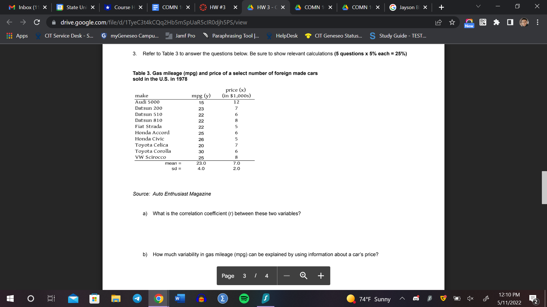 TEST... Part 1: Definitions (14 questions x 3% each = Write the
