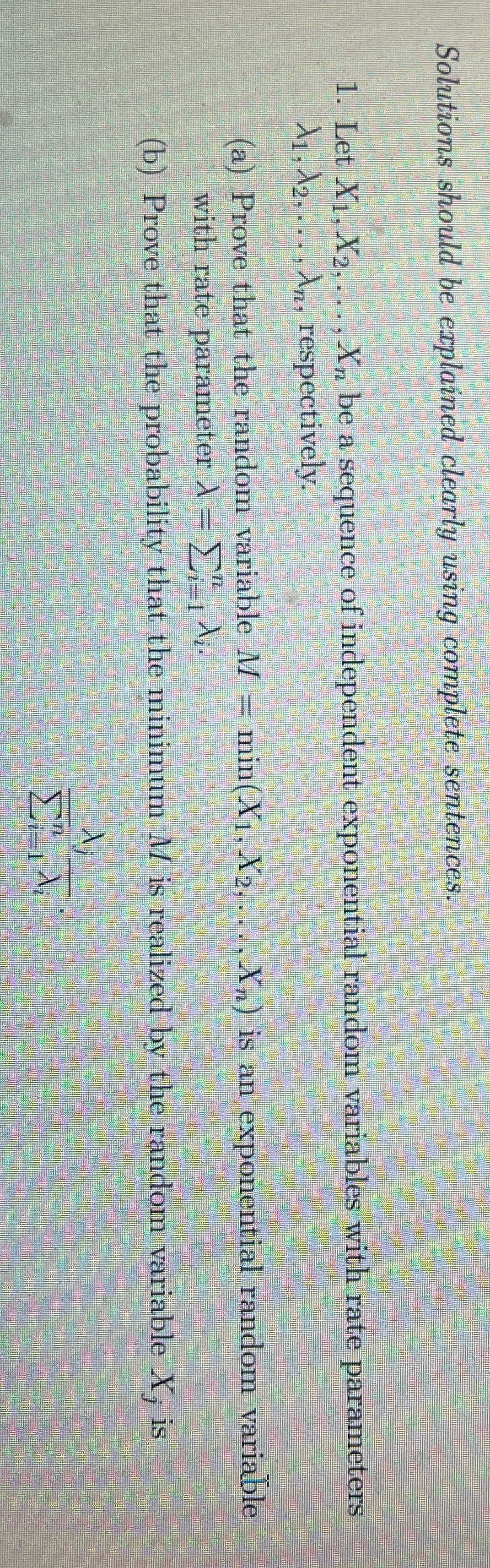 X2. . .. . X, be a sequence of independent exponential random