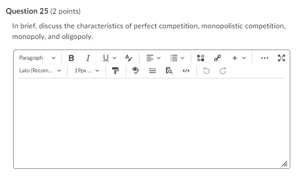 = -0.6Q4 + 20 is: ()20 (O -1.67 () -06 ()06 Question