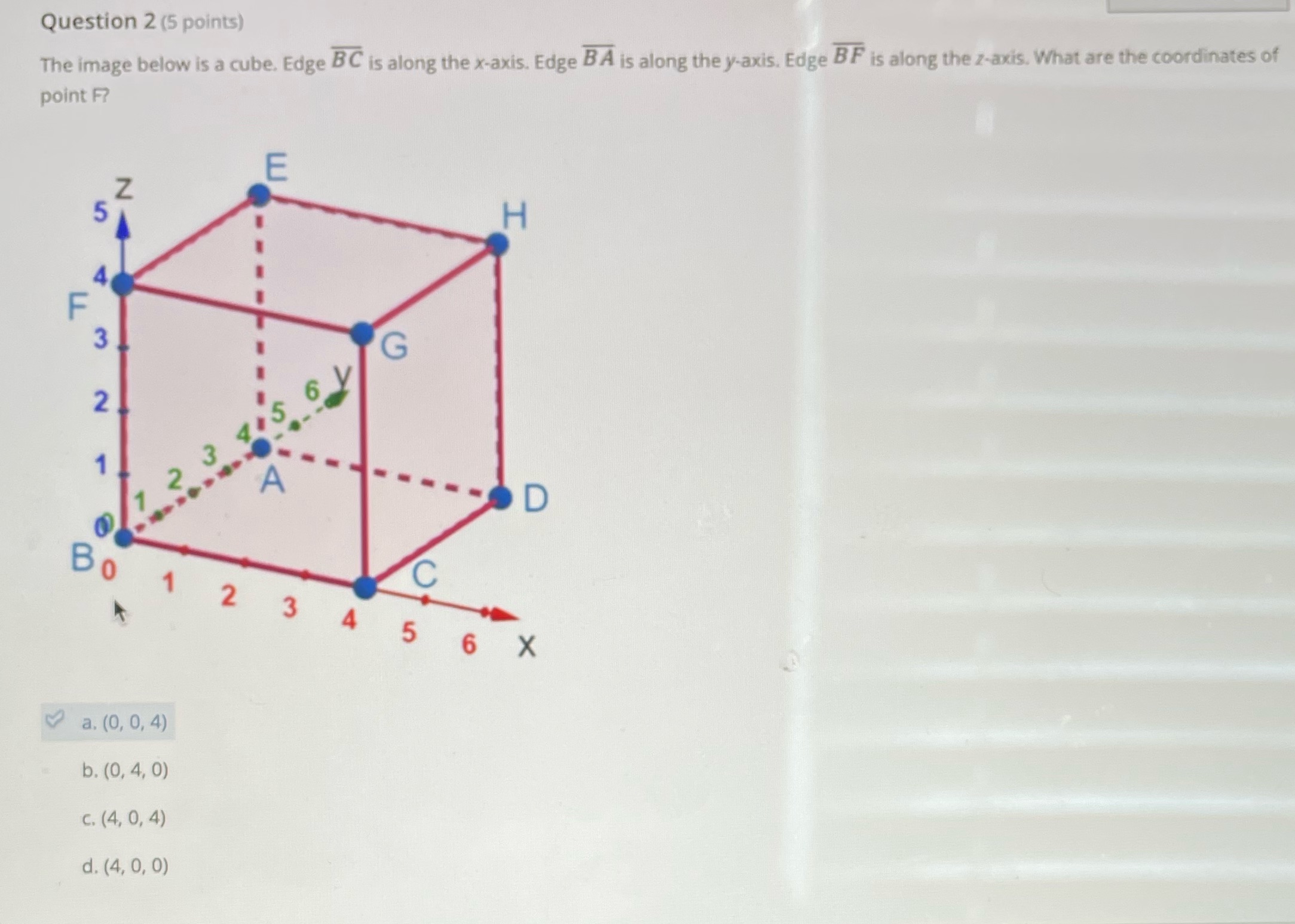 BC is along the x-axis. Edge BA is along the y-axis. Edge