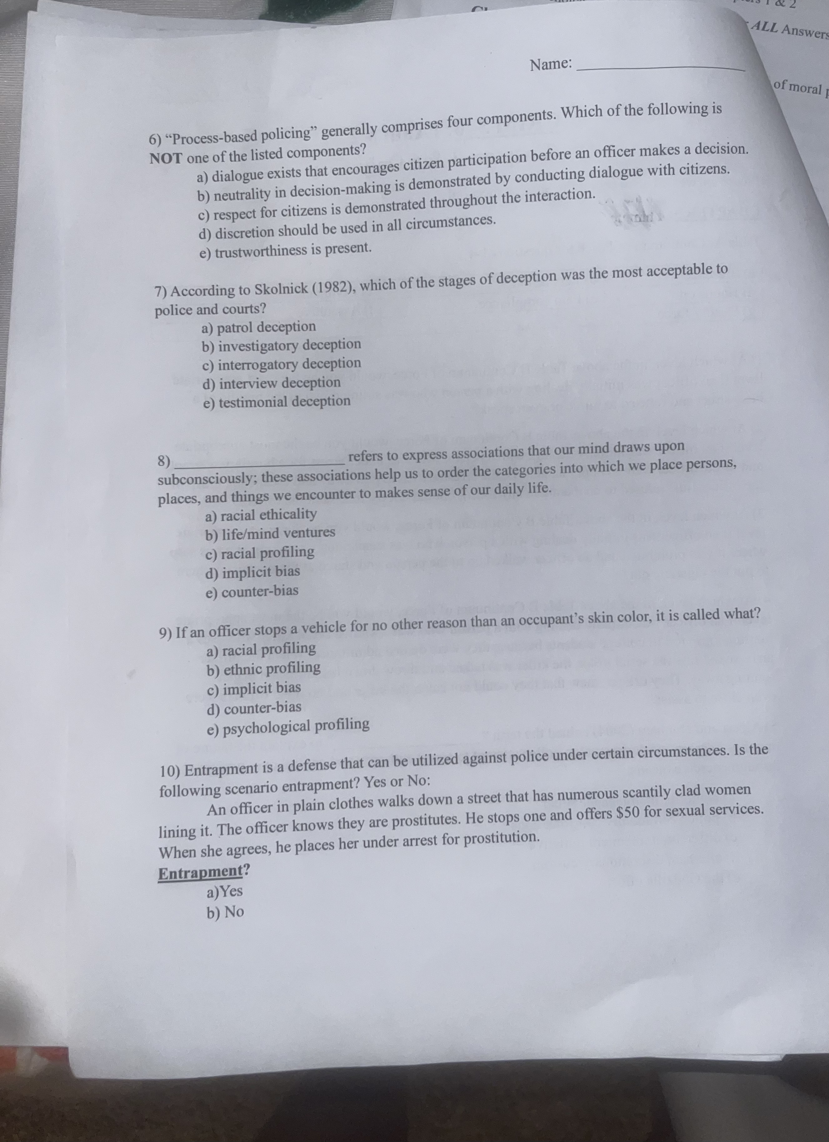 street and refused to move or even speak? 2) At which level,