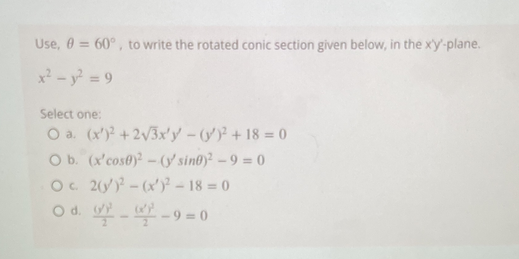  Question 22 unit 4 Use, 0 = 60 , to write