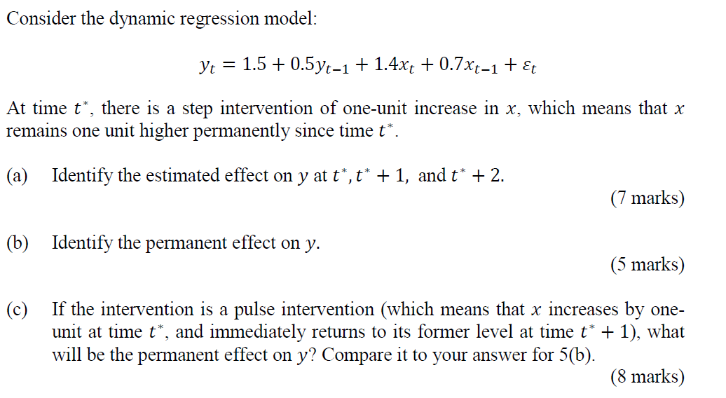 1.4m + 0.7xt_1 + at At time t"', there is a step