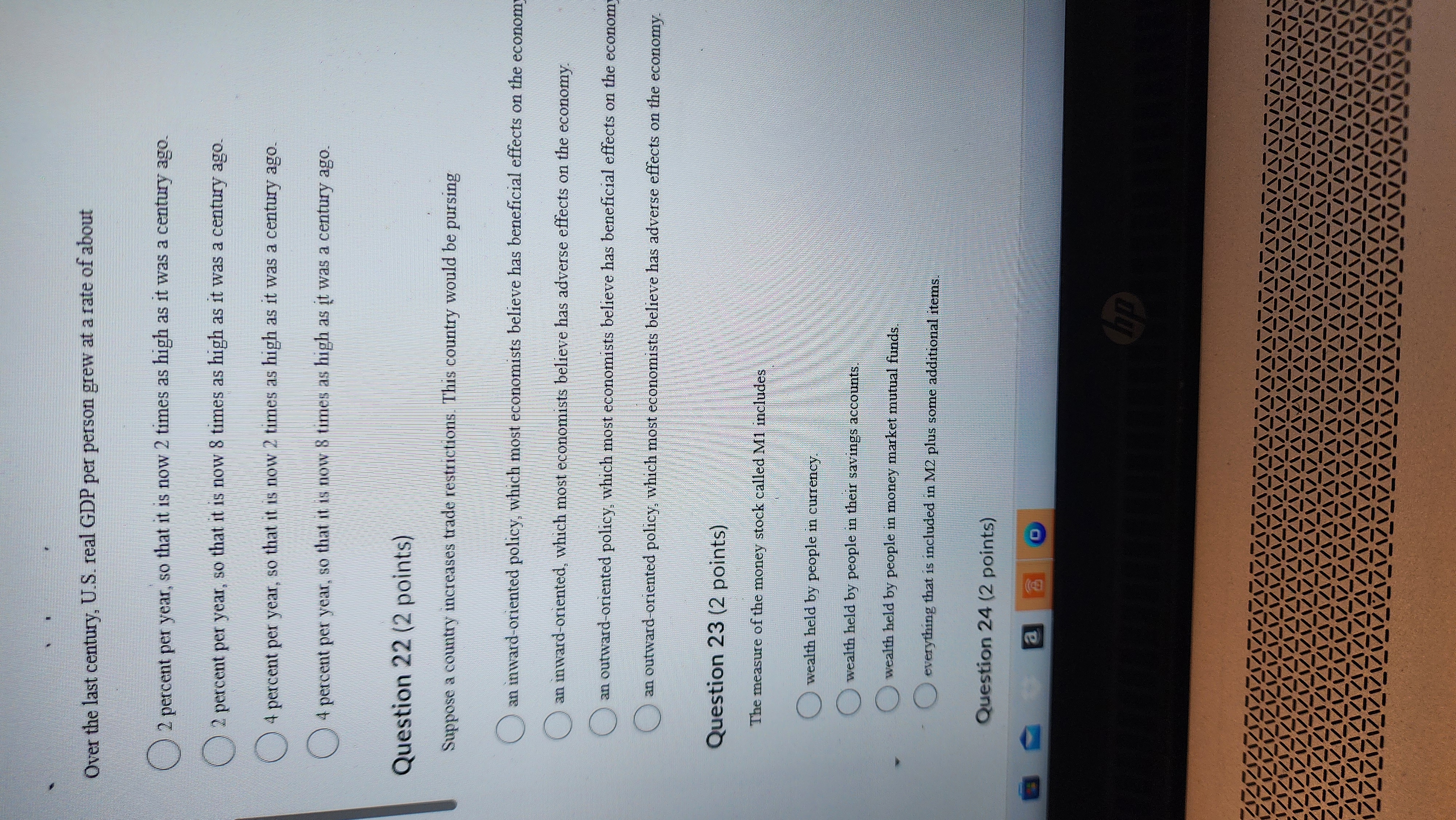 O value of all final goods and services produced within a country