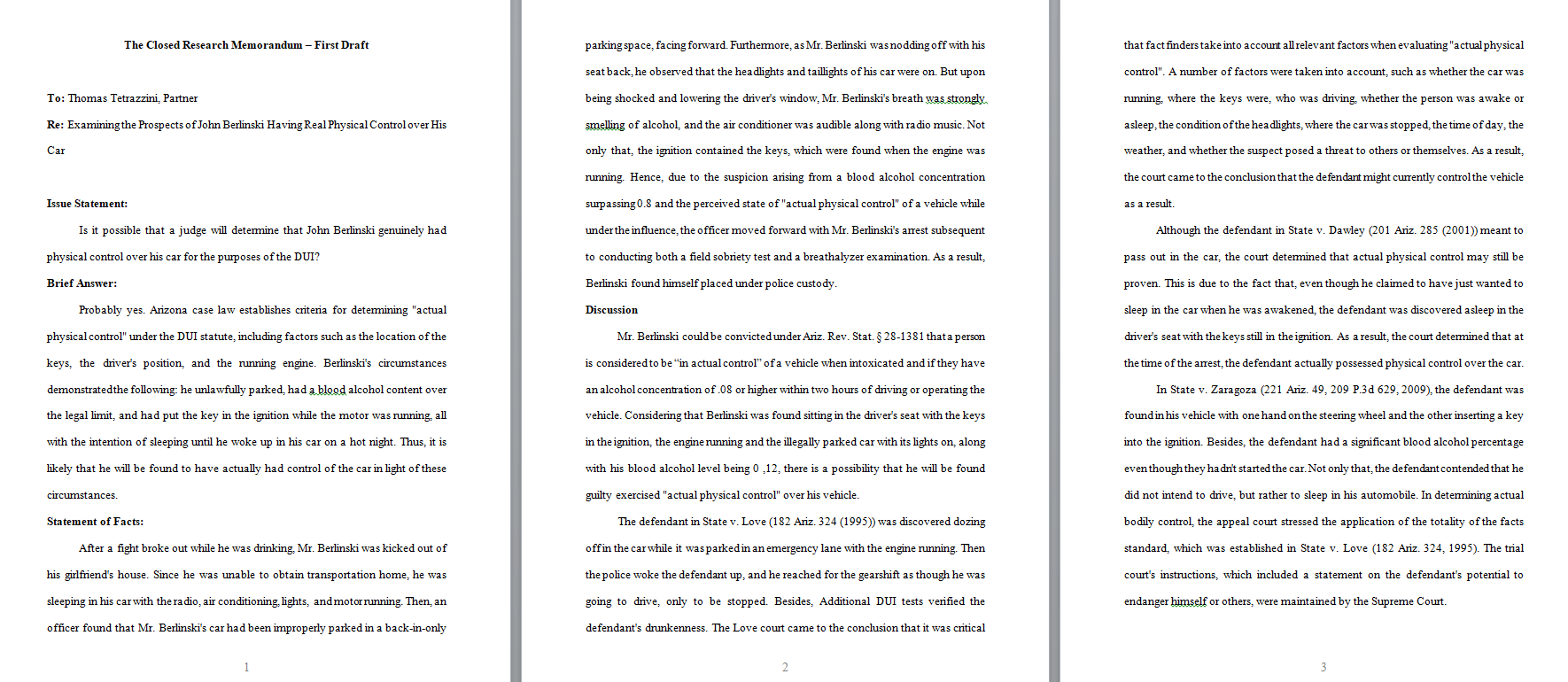 the key reasons for that conclusion + C contains appropriate references to