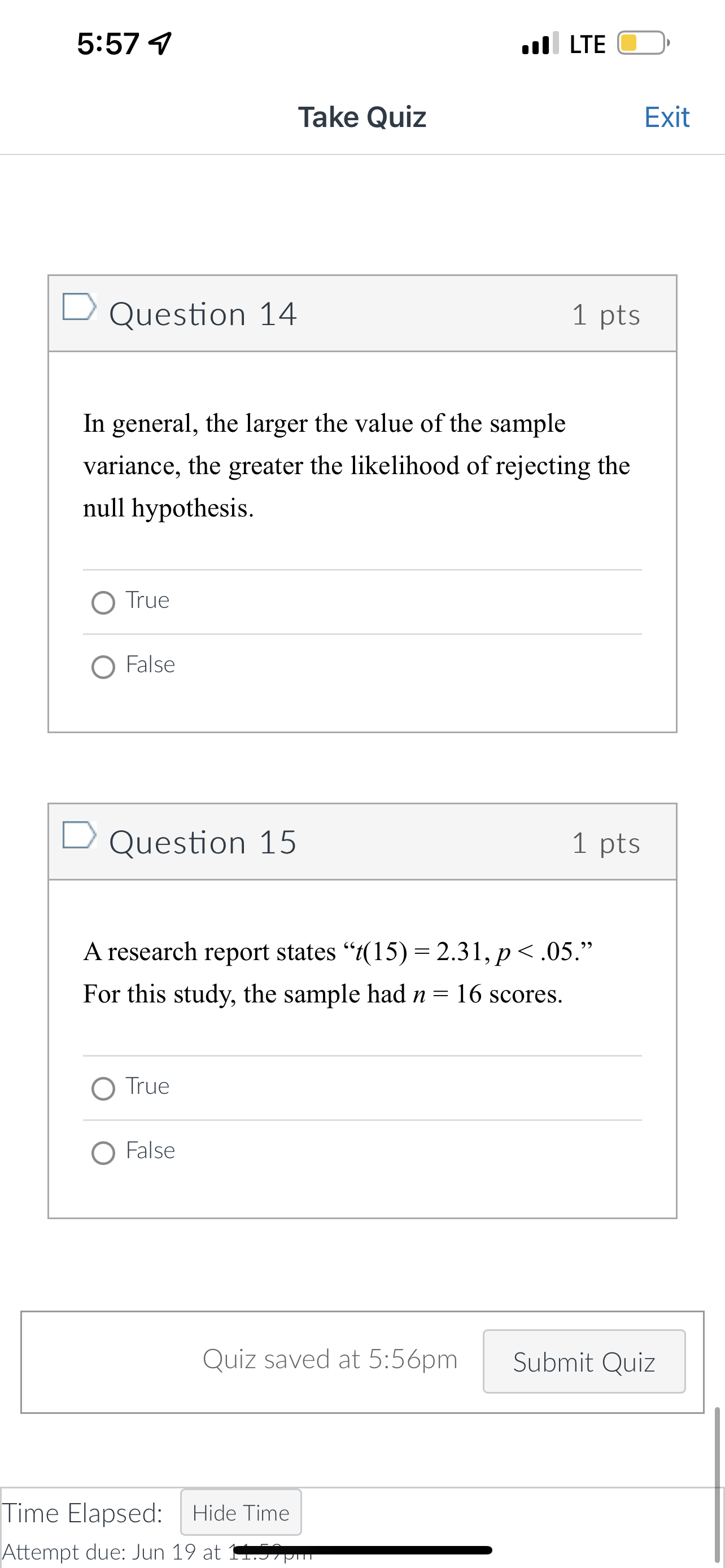 Q The value of the population variance or standard deviation 0 A