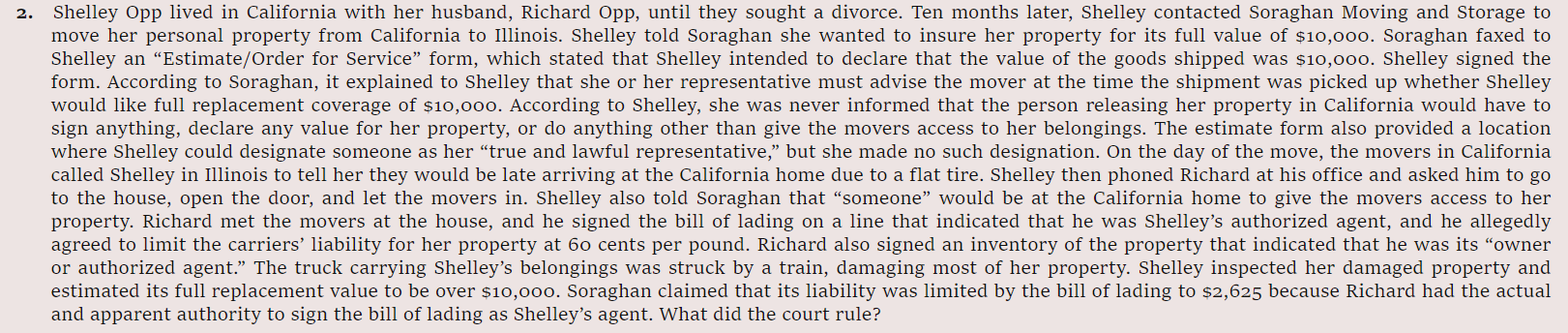 8 3. Julianne Eisenberg was hired by Advance Relocation & Storage, a