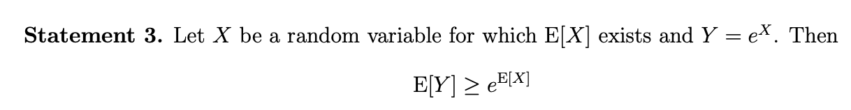  justify whether it is true or false Statement 3. Let X