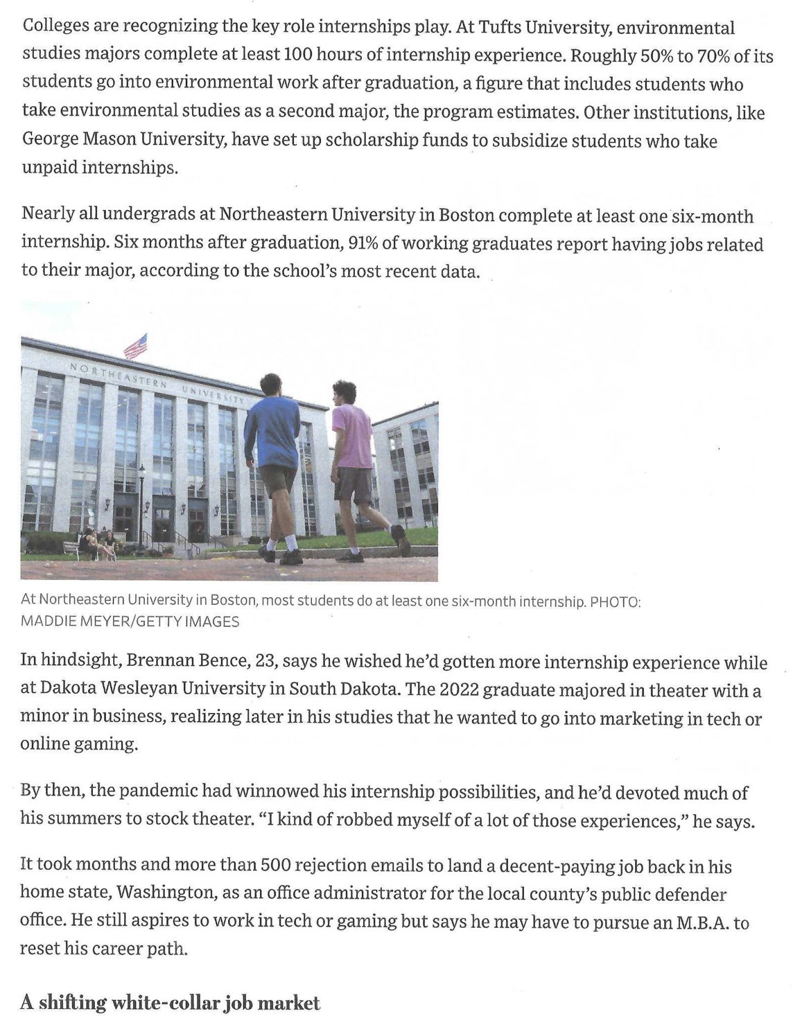 target audience is first year college students. This copy is for your