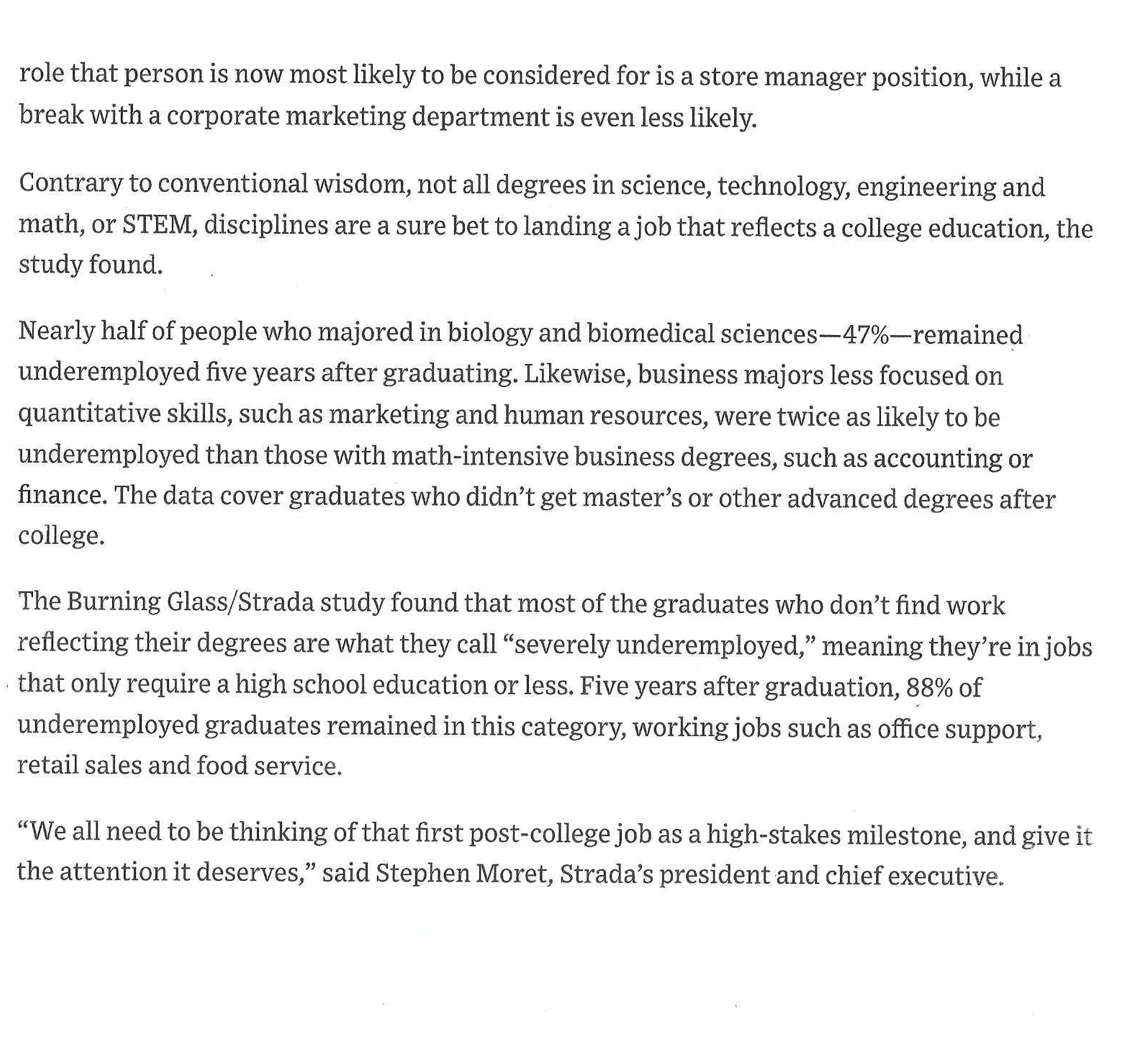 the right first job after graduation are critical to career paths, new