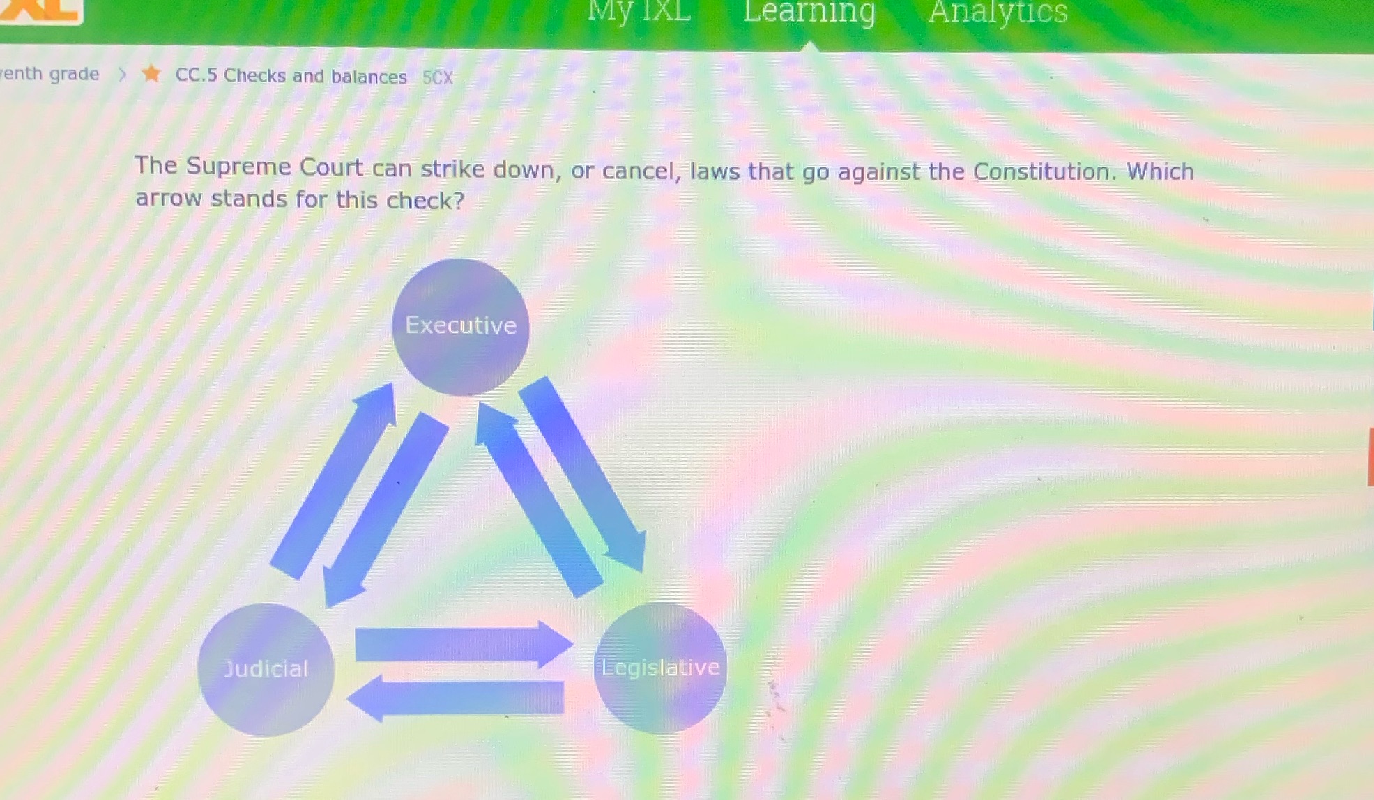 and balances 5CX The Supreme Court can strike down, or cancel, laws