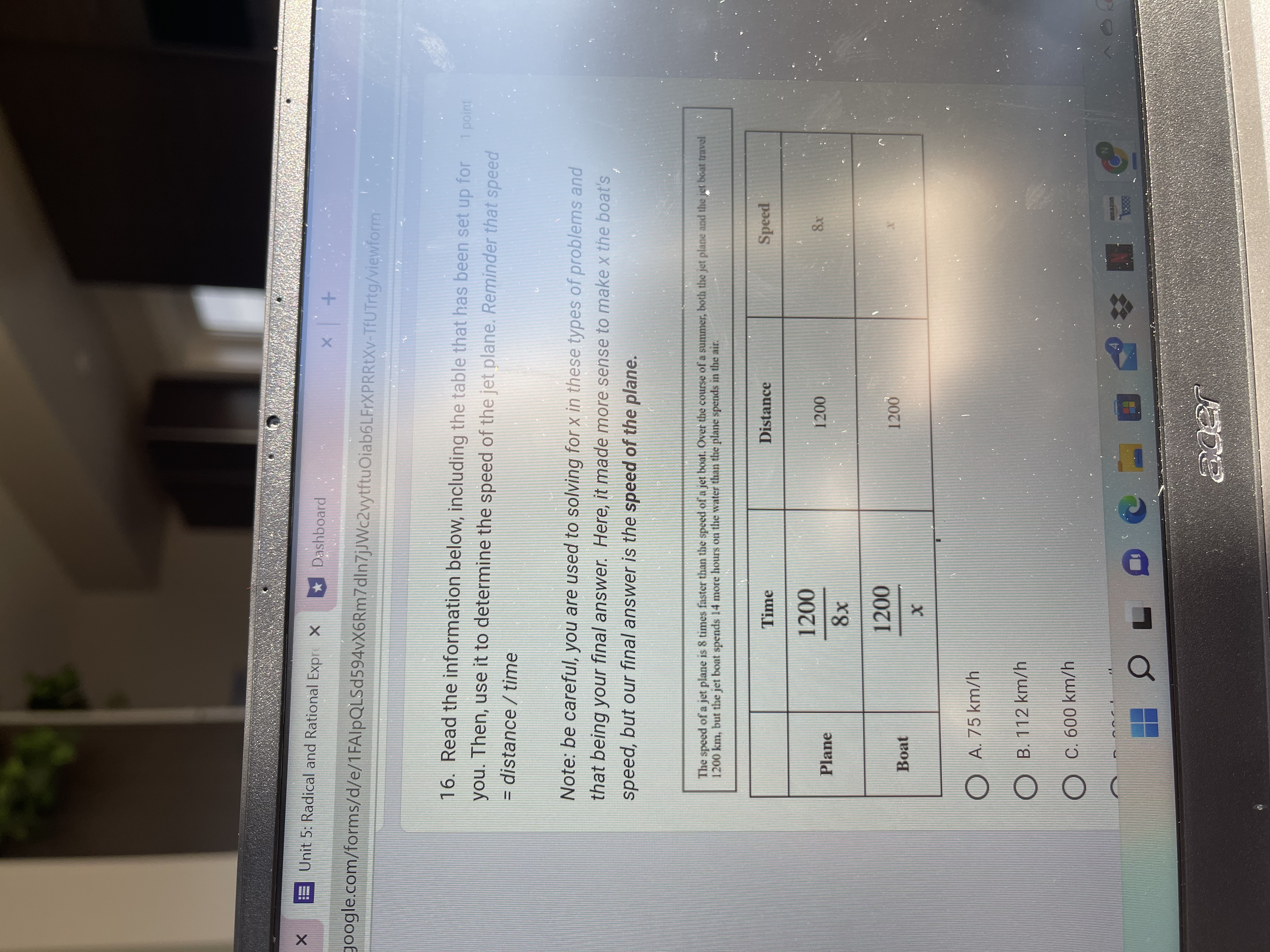 solutions D. The equation has two extraneous solutions and no valid solutions