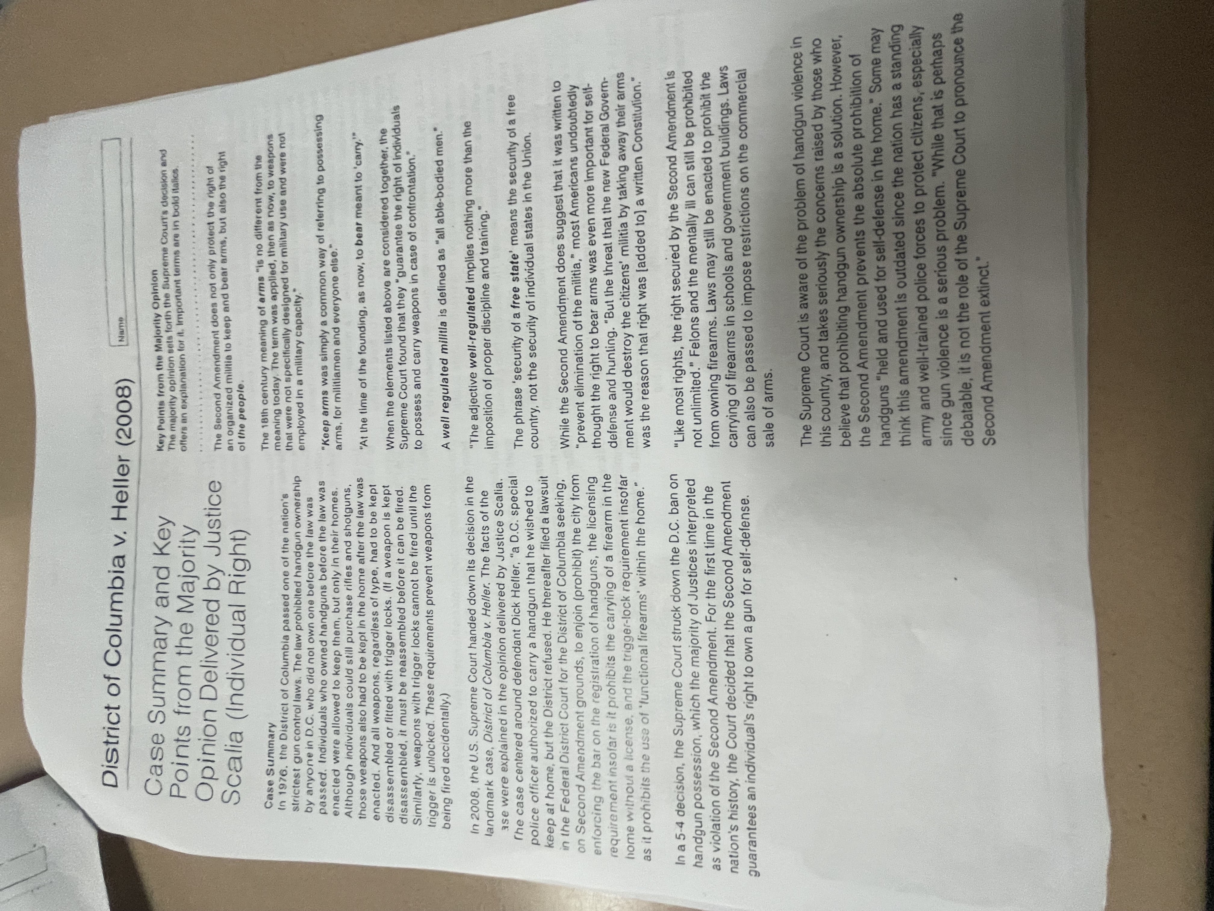 An Individual or Collective Right? Directions: 1. With your partner, use the