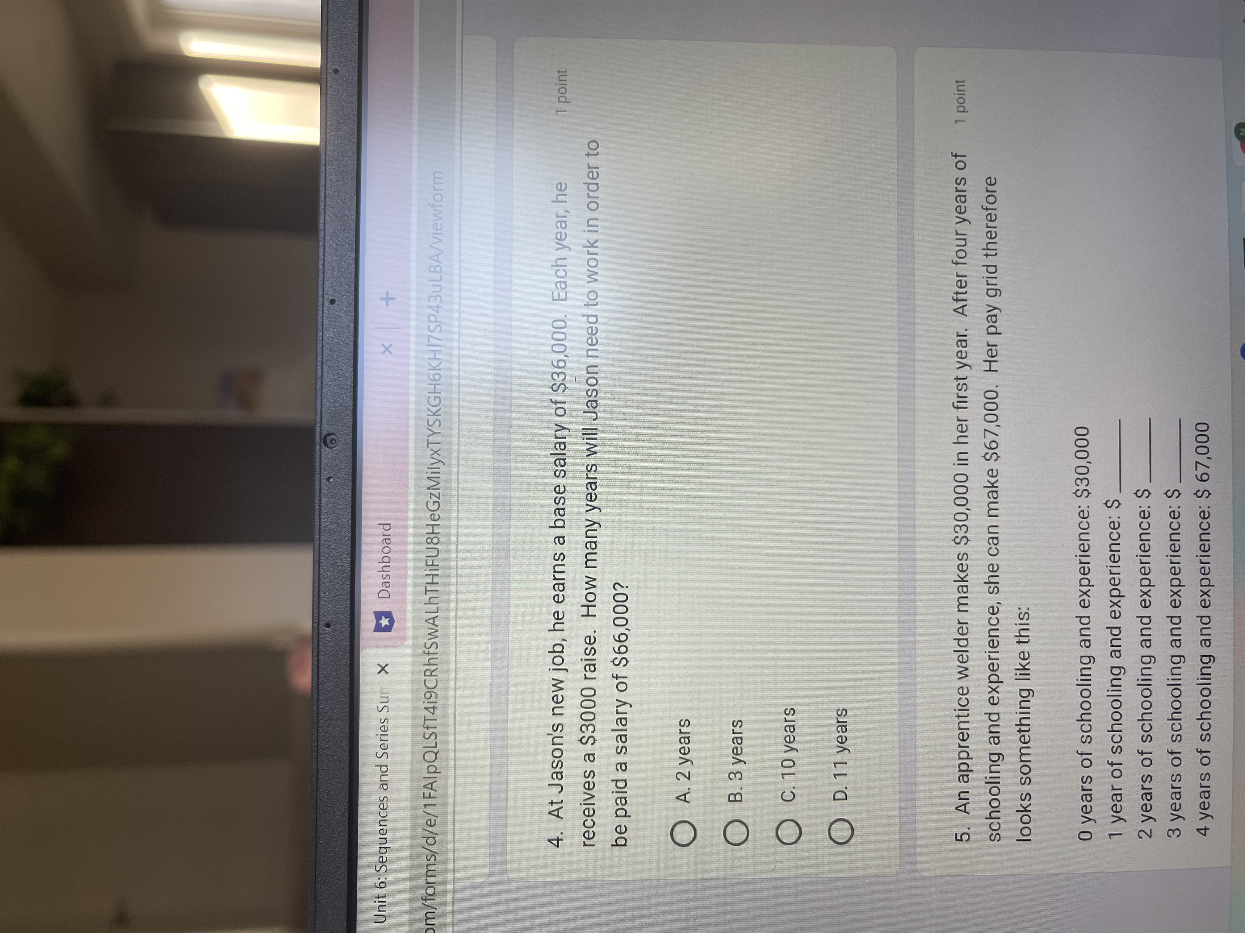 the series? A. 15 B. 17 C. 30 D. 42 11. Suppose