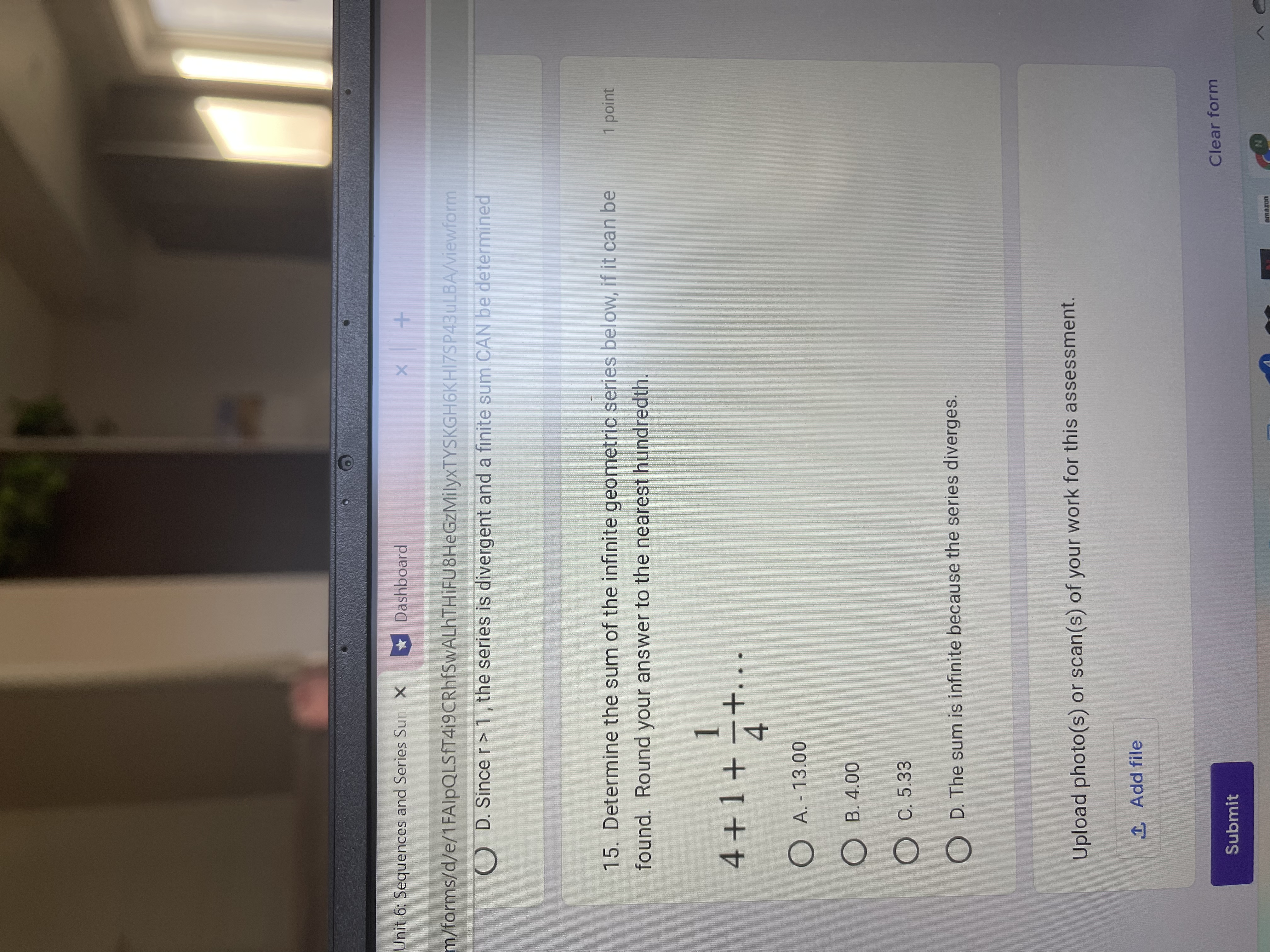 the T POI following series. Which of the following formulas would be