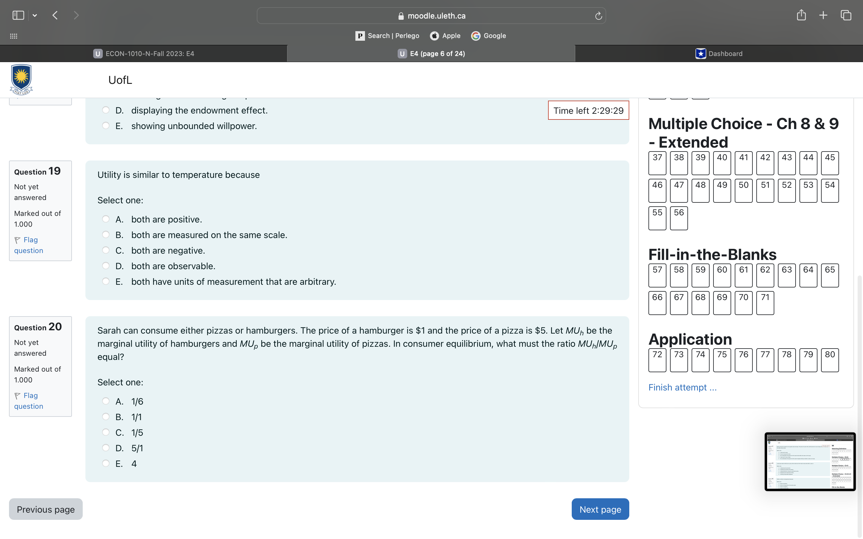 \\V Plan B moodle,uleth.ca E Search | Perlego 0 Apple Google U
