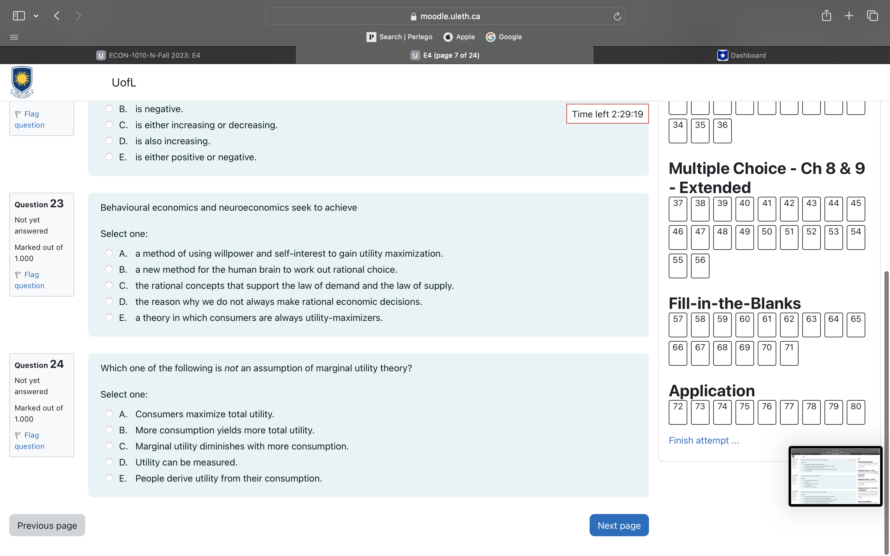 his income. His marginal utility per dollar on X is 4 and