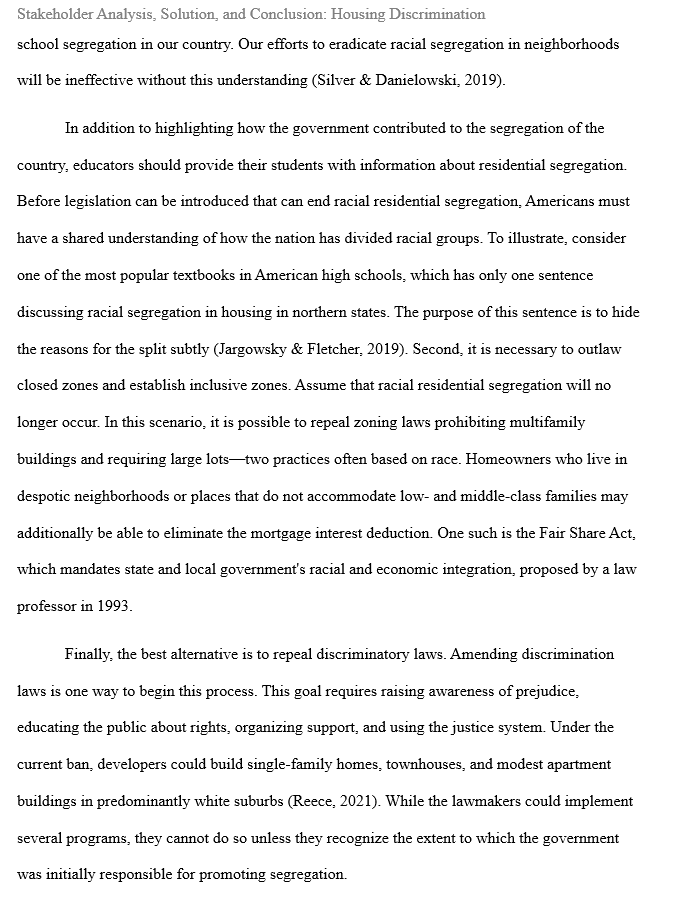 Concentrated poverty 1s the result of discrimination in housing. Poor-quality housing puts