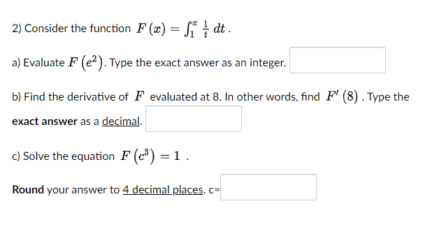  2) Consider the function F (x) = f* + dt. a)