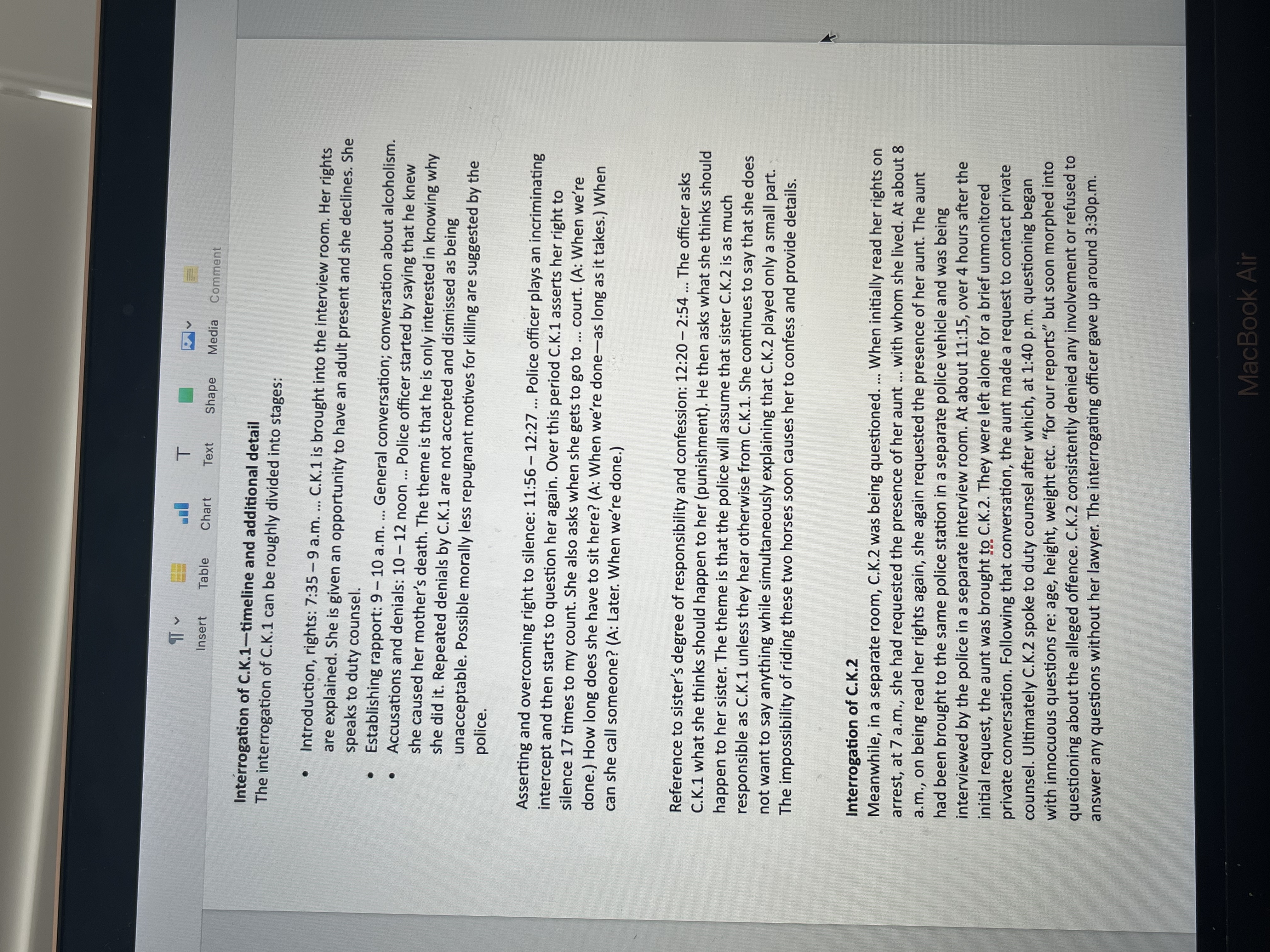 he is only interested in knowing why she did it. Repeated denials