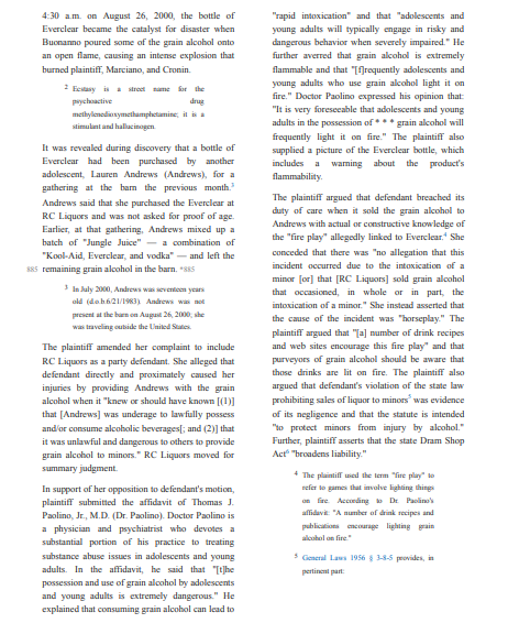 your own words and without quoting the text, what is a Summary