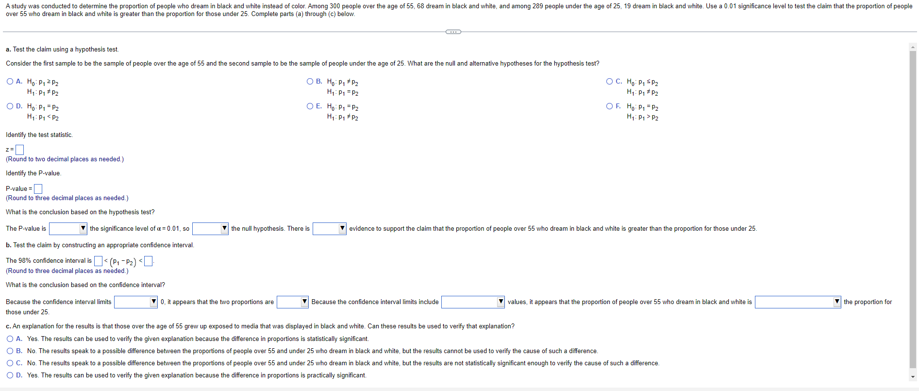 in black and white instead of color Among 300 people over the