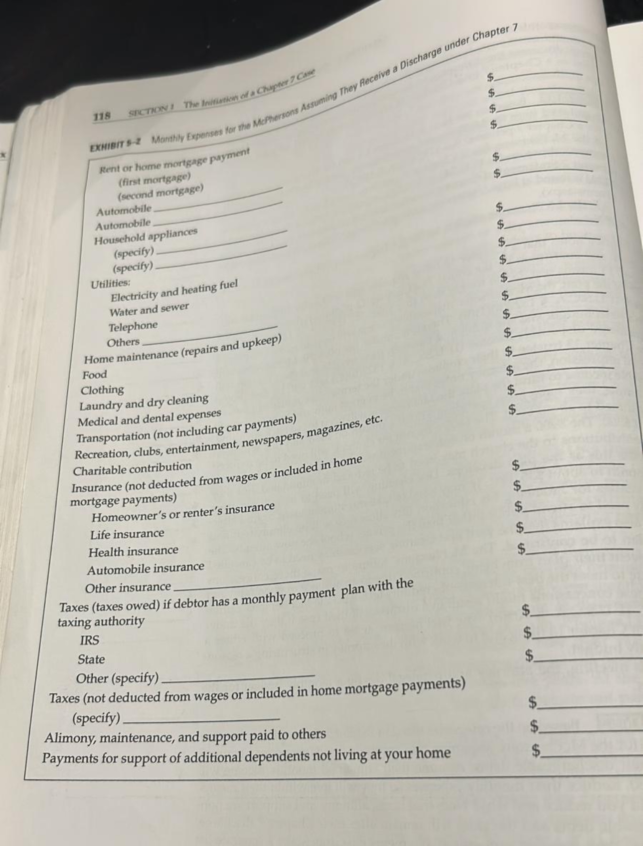 and liabili ties. The paralegal describes the procedure that the office will