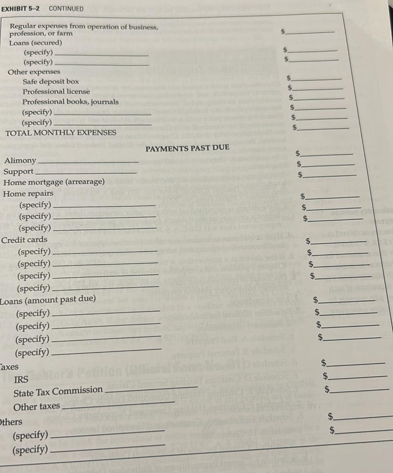 follow in prepar- ing for their bankruptcy filing. Because the McPhersons are