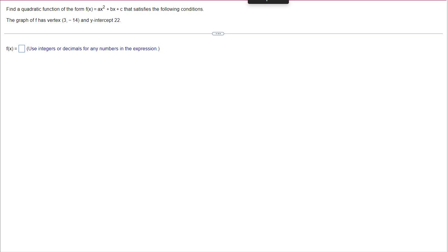 3W4) to) Describe the end behavior of f. Choose the correct answer