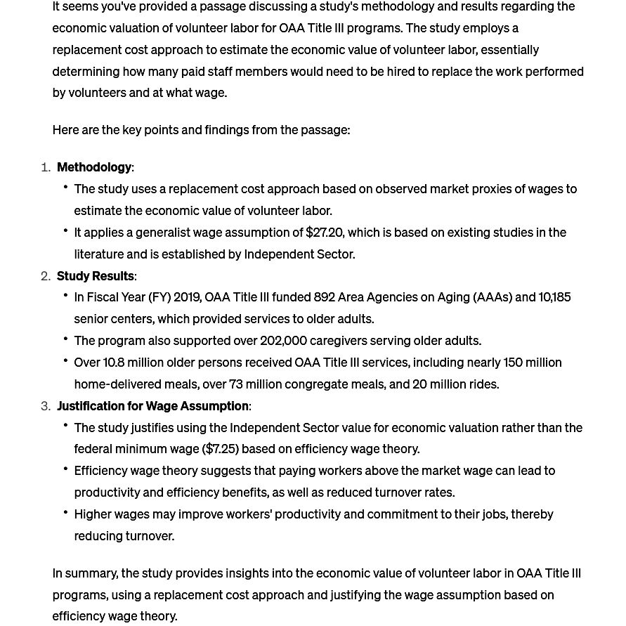 their contributions to OAA programs and SHIPs. However, to date, little or