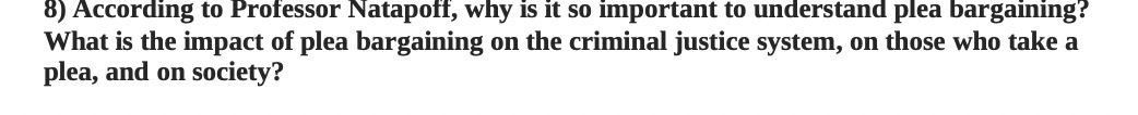 8) According to Professor Natapoft', why is it so important to