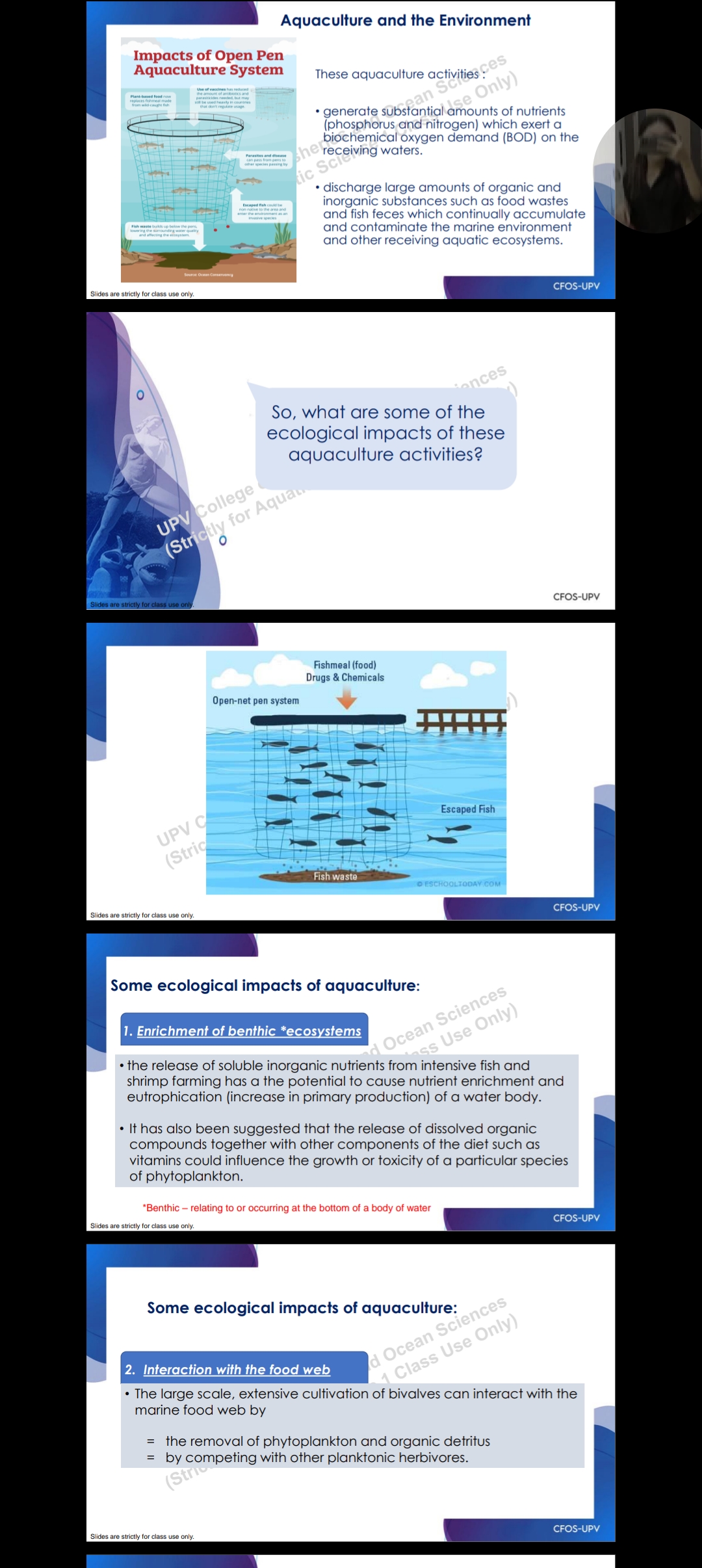 in the reading materials Other aquaculture activities that may have effects on