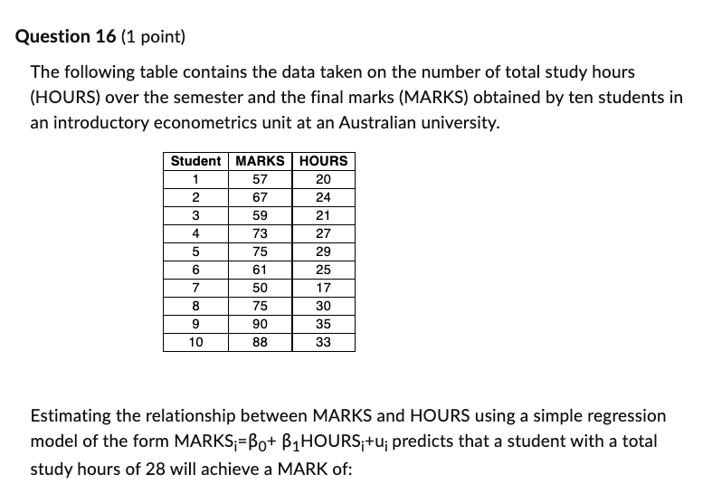 earnings increase by 200.00 36 Question 5 (1 point) What is the