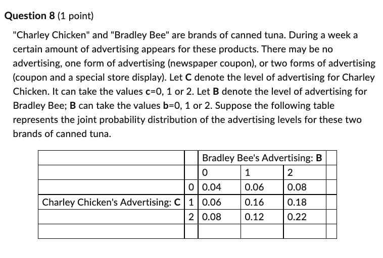 Bradley Bee; B can take the values b=0, 1 or 2. Suppose