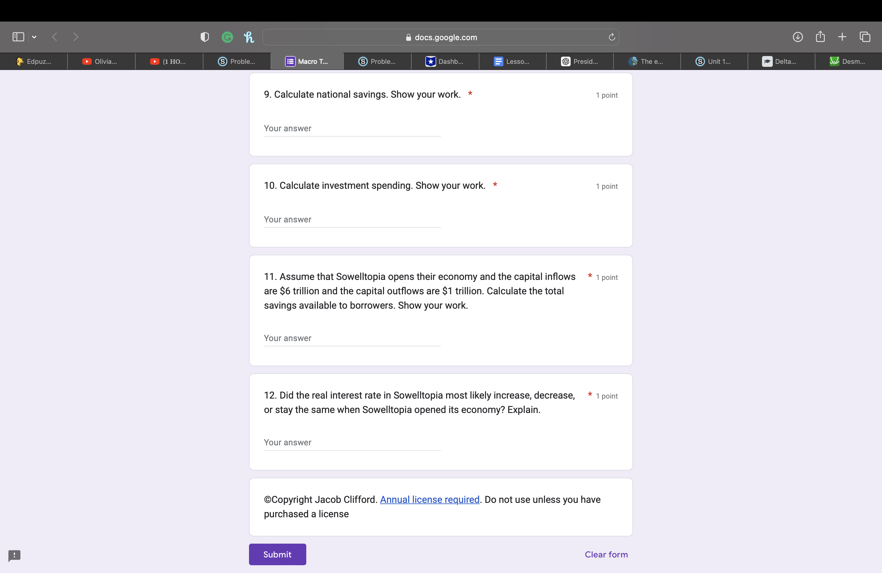 Currentaccount (CA) O Capital and financial account (CFA) G h docs.google.com +