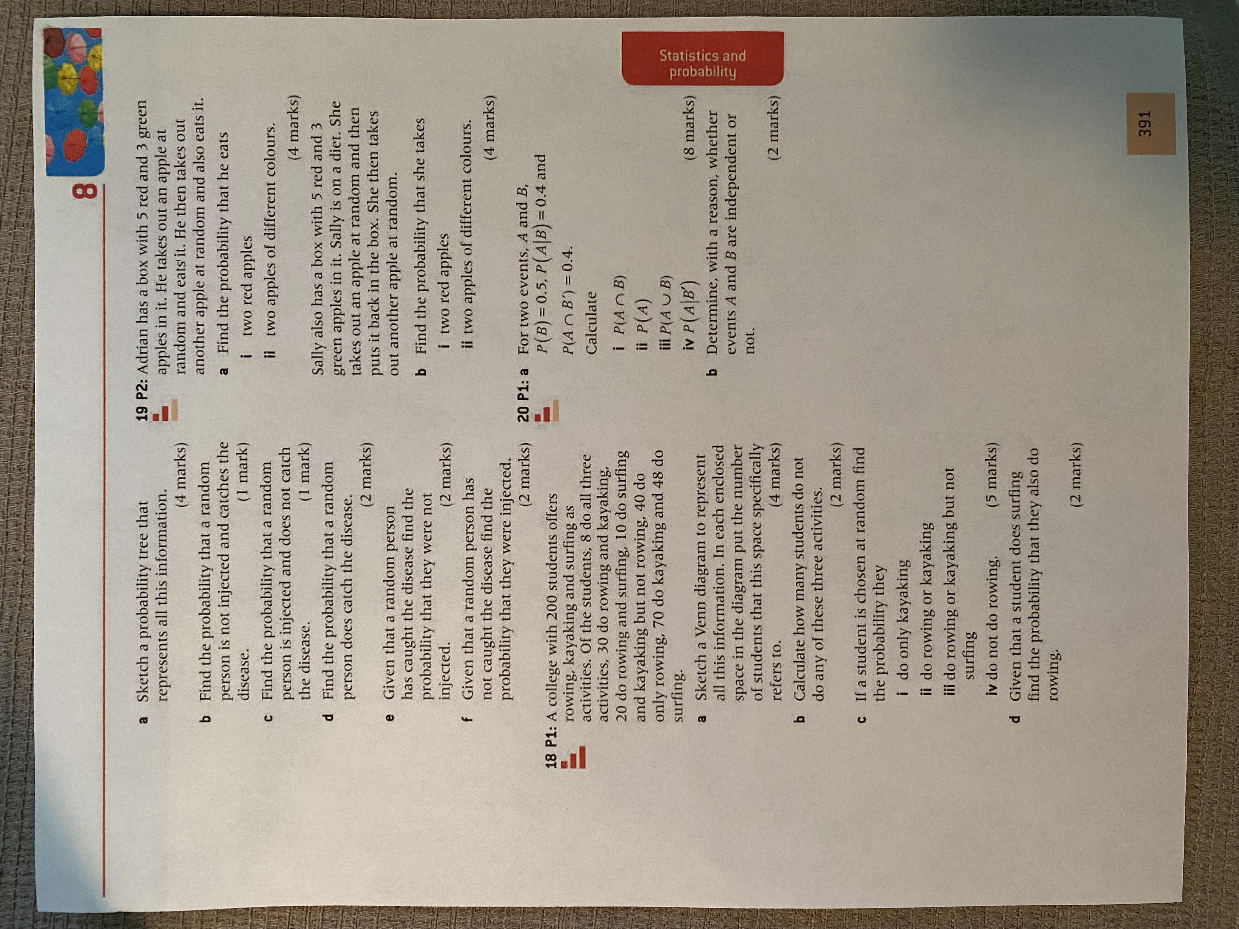 marks) 3_9 (2 marks) C 1 50 (1 mark) 20 100 2