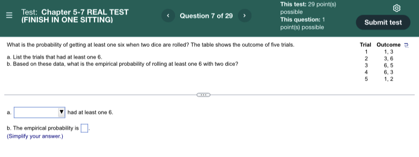snow between I inch and 5 inches is equally likely. The probability