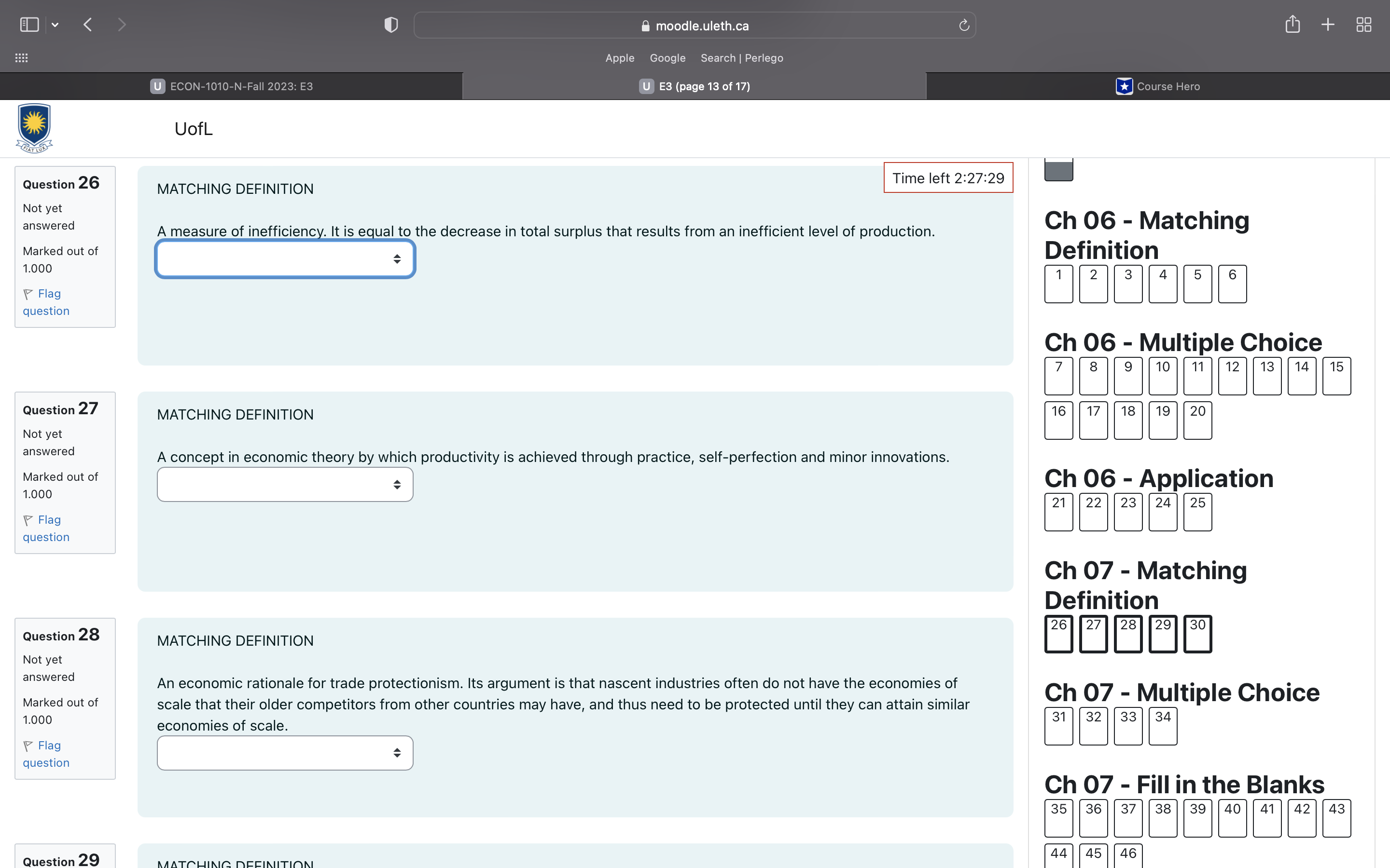 1.000 22 23 24 25 Flag question Ch 07 - Matching Definition