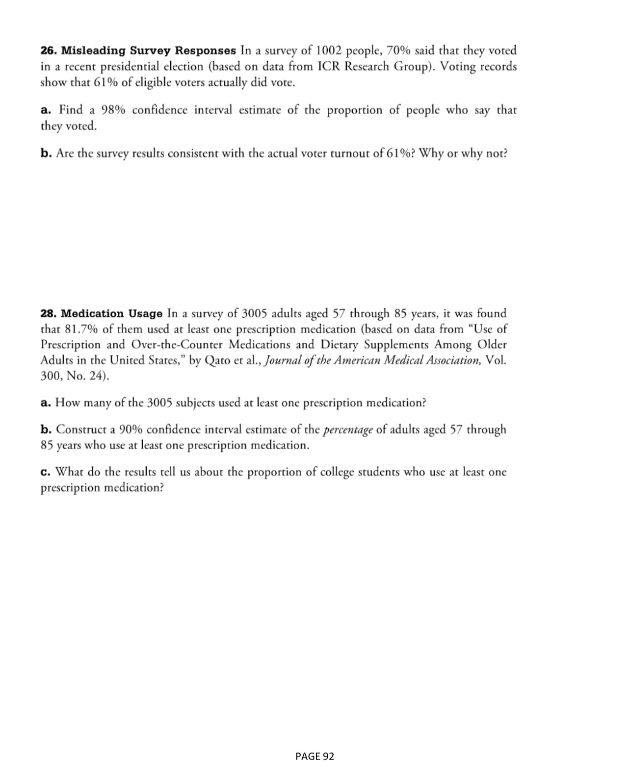 a 95% confidence interval estimate of the percentage of yellow peas. b.