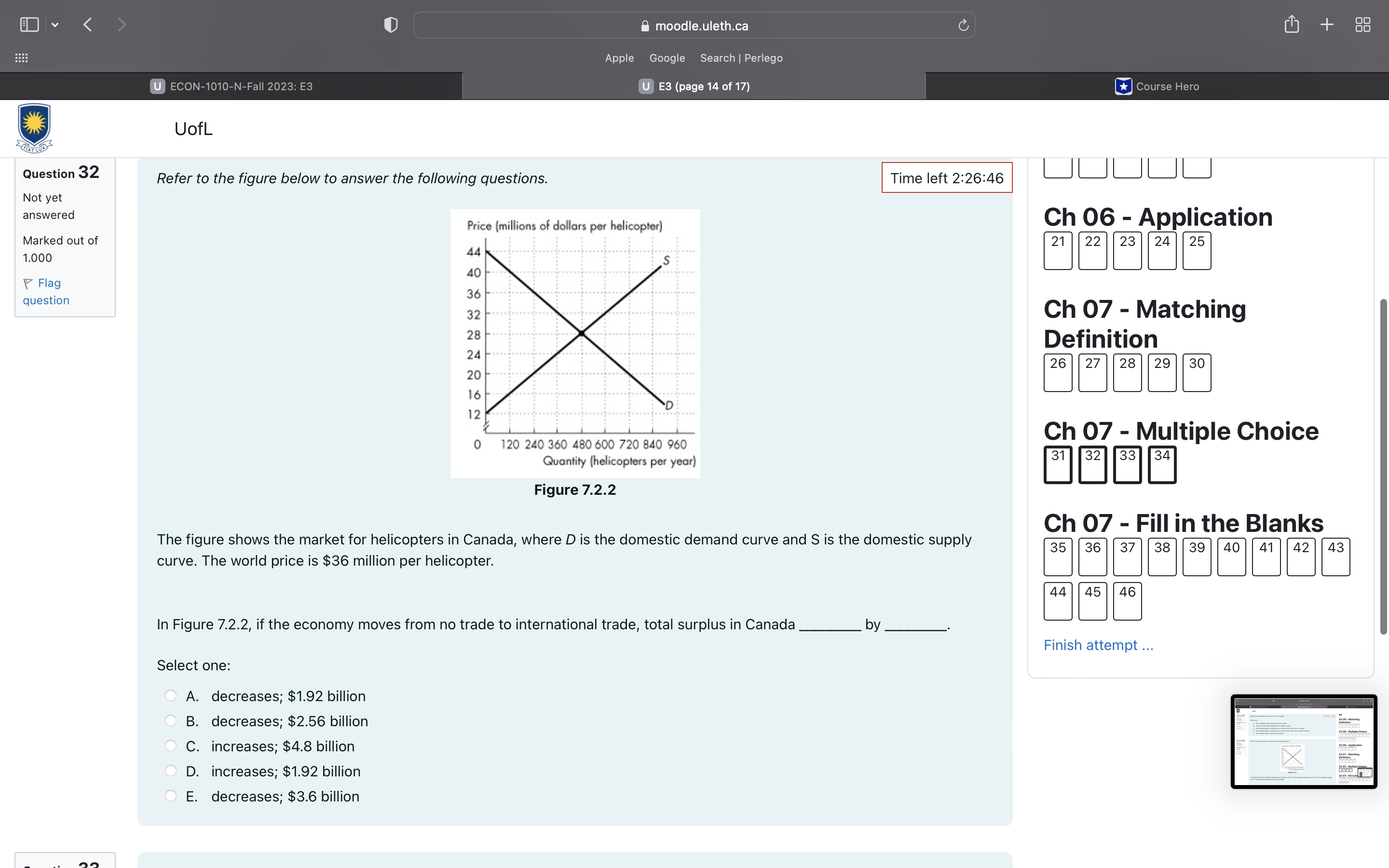 42 43 Question 29 44 45 46v moodle.uleth. C + Apple Google